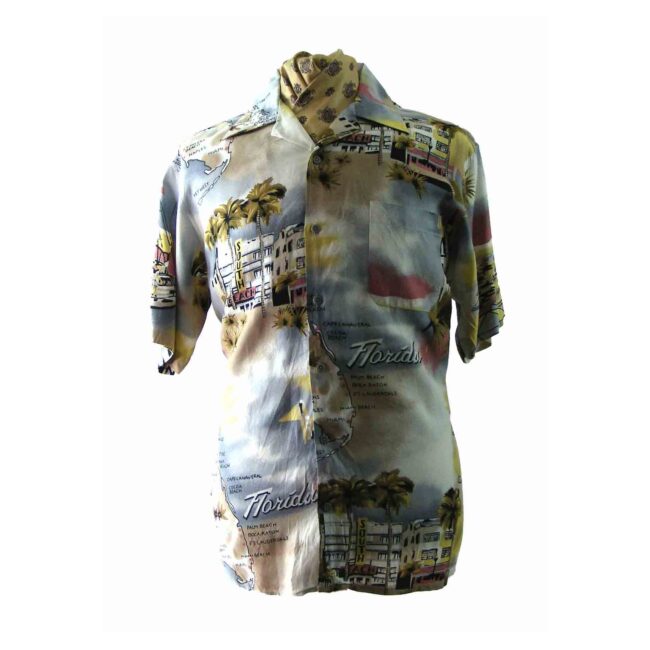 90s Florida Print shirt - L