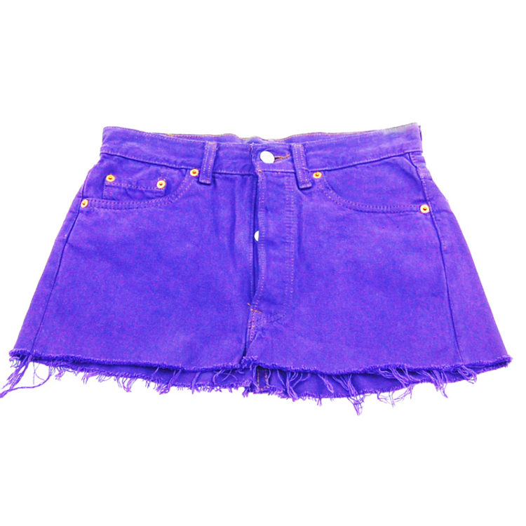 90s Frayed Levis Mini Skirt