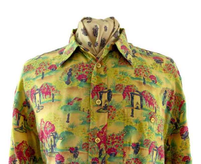90s Garden Print Shirt - Image 2