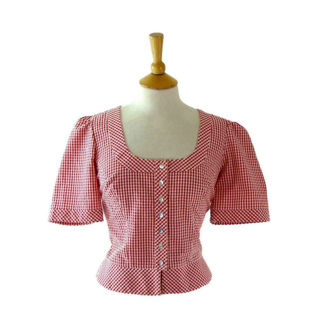 90s Gingham Cropped Top