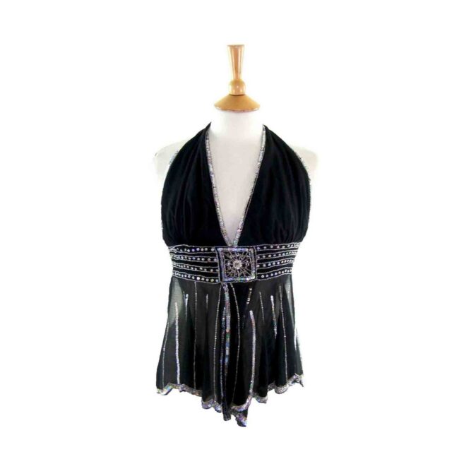 90s Halter neck Beaded Top