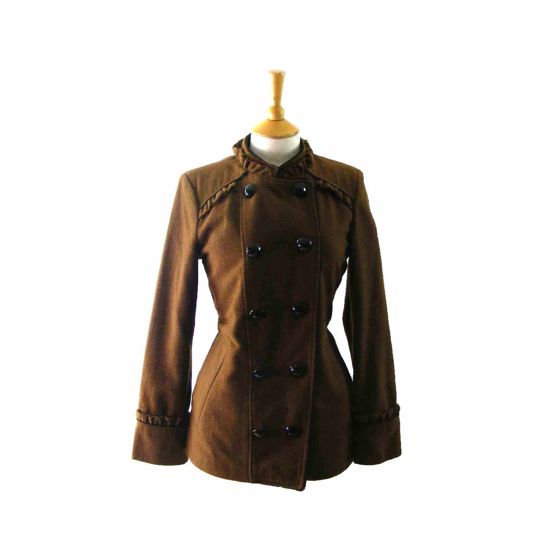 90s Ladies Brown Wool Jacket - 10