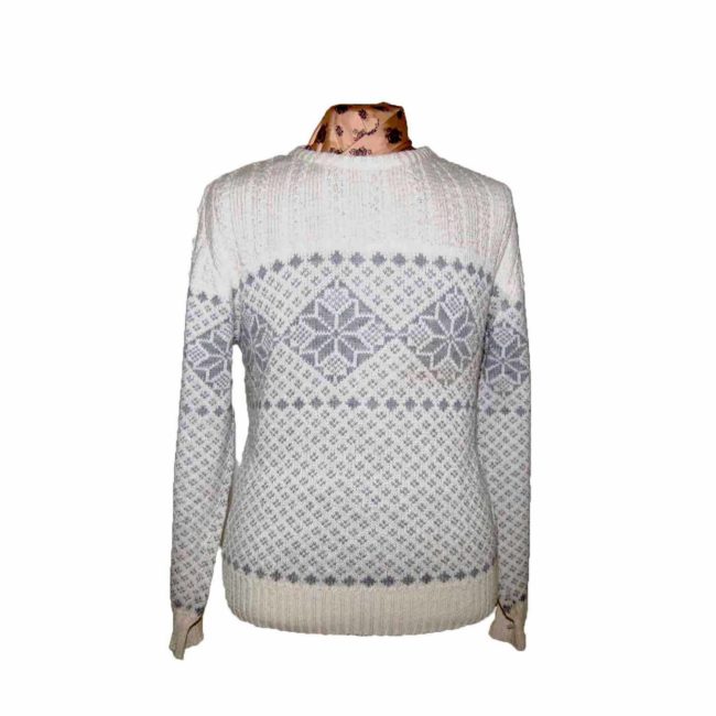 90s Mens Snowflake Jumper - L