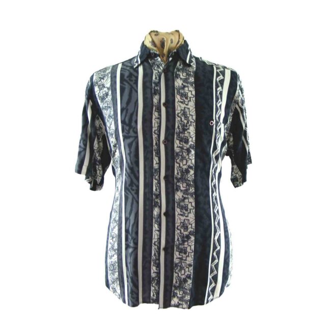 90s Monochrome Print Shirt