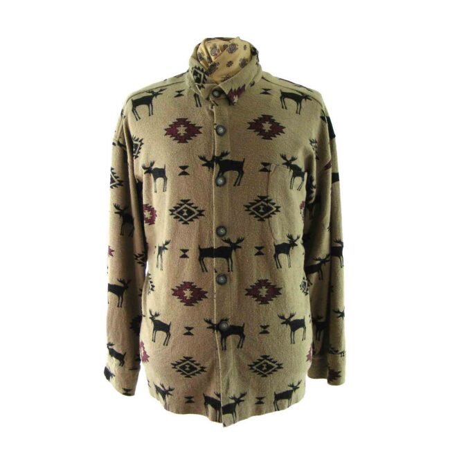 90s Moose Print South West Shirt