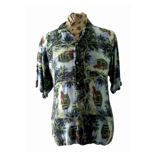 90s Multicolored Hawaiian Print shirt - 2XL