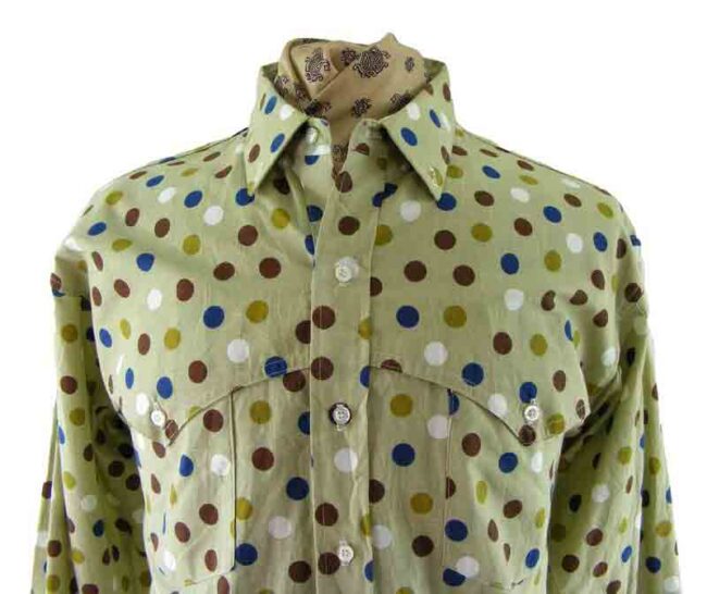 90s Multicoloured Polka Dot Shirt - Image 2