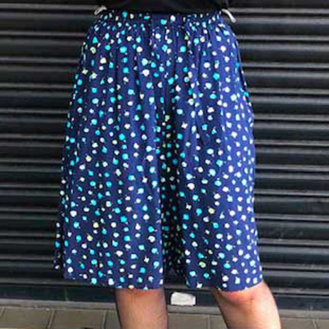 90s Navy Floral Culottes