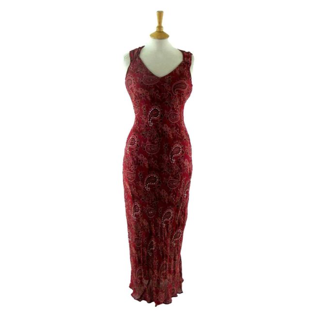 90s Paisley Print Dress