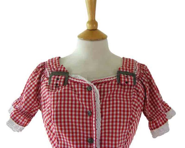 90s Red Gingham Top - Image 2