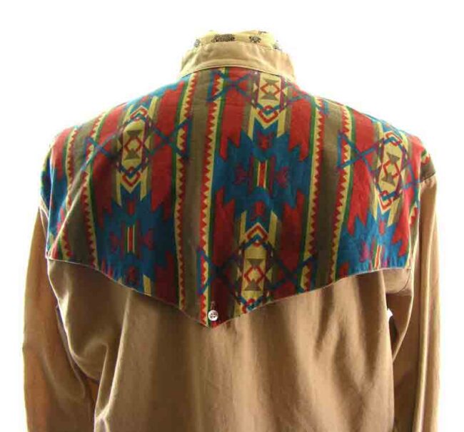 90s South Western Collarless Shirt - Image 3