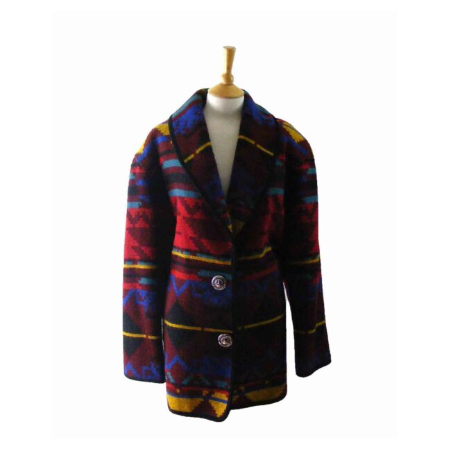 90s Southwestern Ladies Wool Jacket - 16