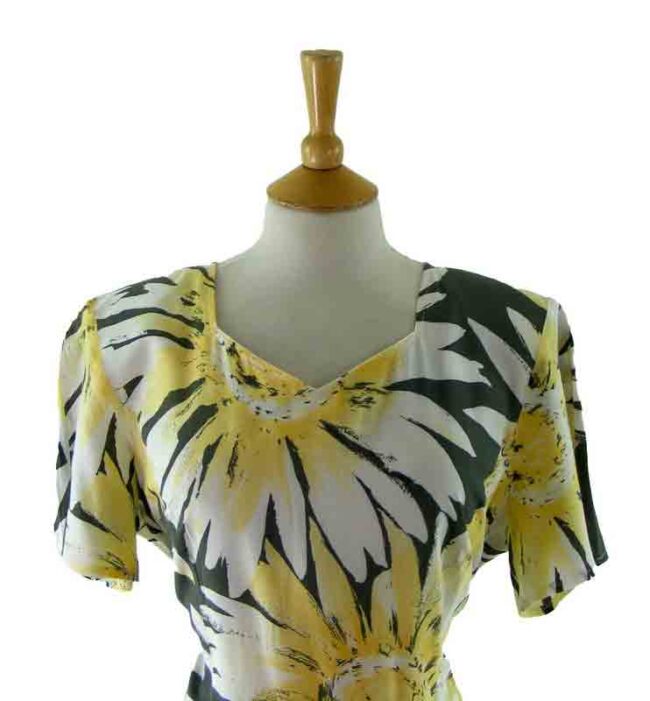 90s Summer Floral Print Dress - Image 2