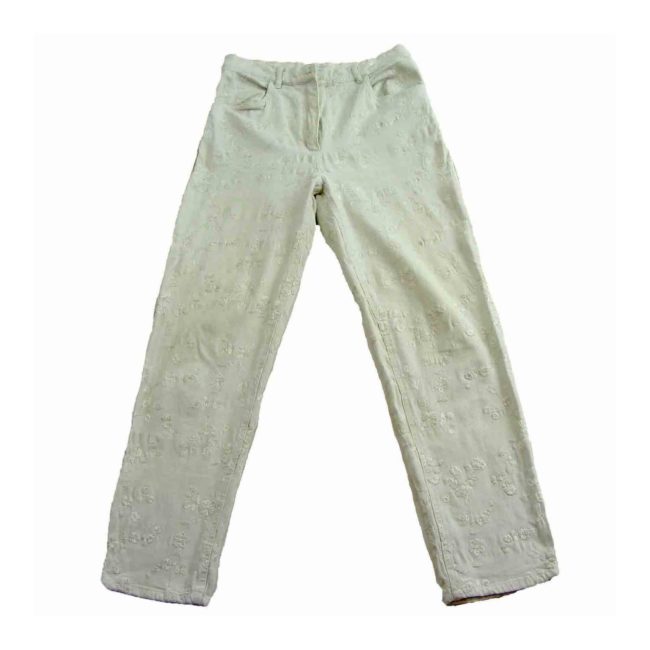 90s White High Waist Trousers