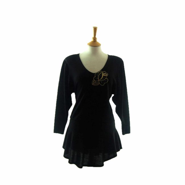 90s Gold Embossed shirt - 12