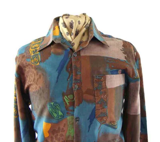 90s Multicoloured Print Shirt - Image 2