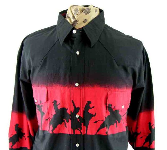 90s Rodeo Print South Western Shirt - Image 2