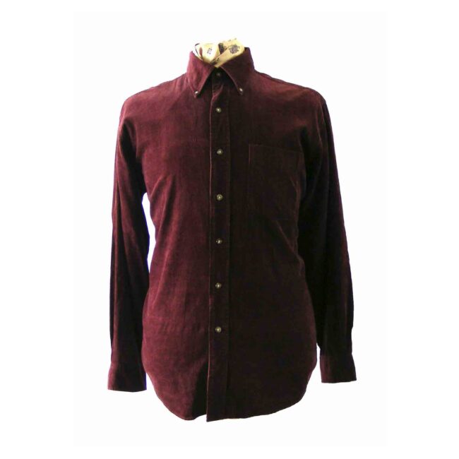 90s Burgundy Corduroy Shirt