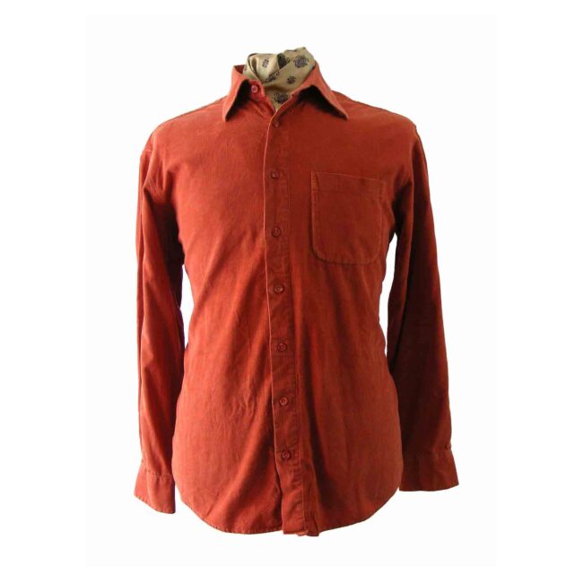 90s Burnt Orange Corduroy shirt
