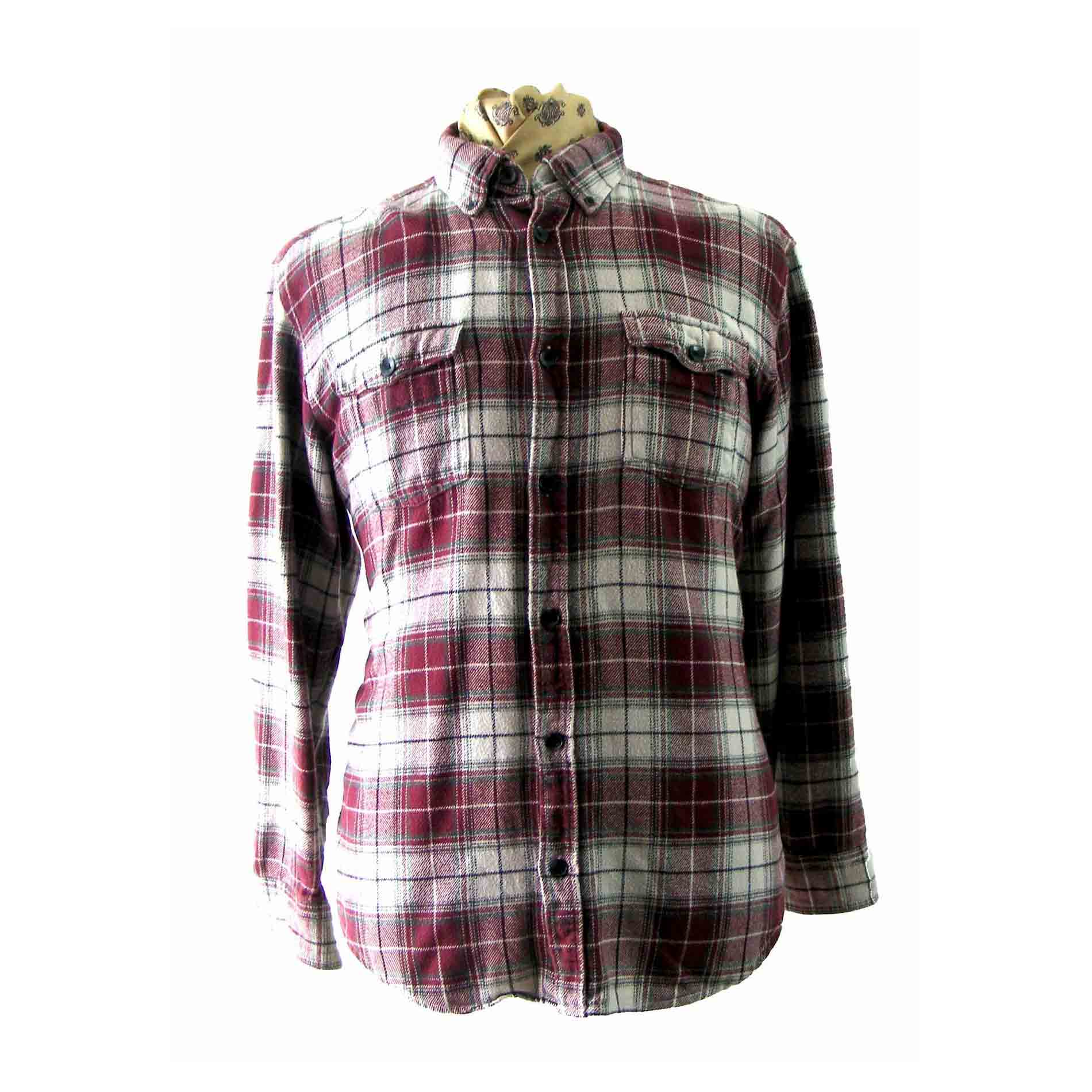90s Button Down Plaid Shirt