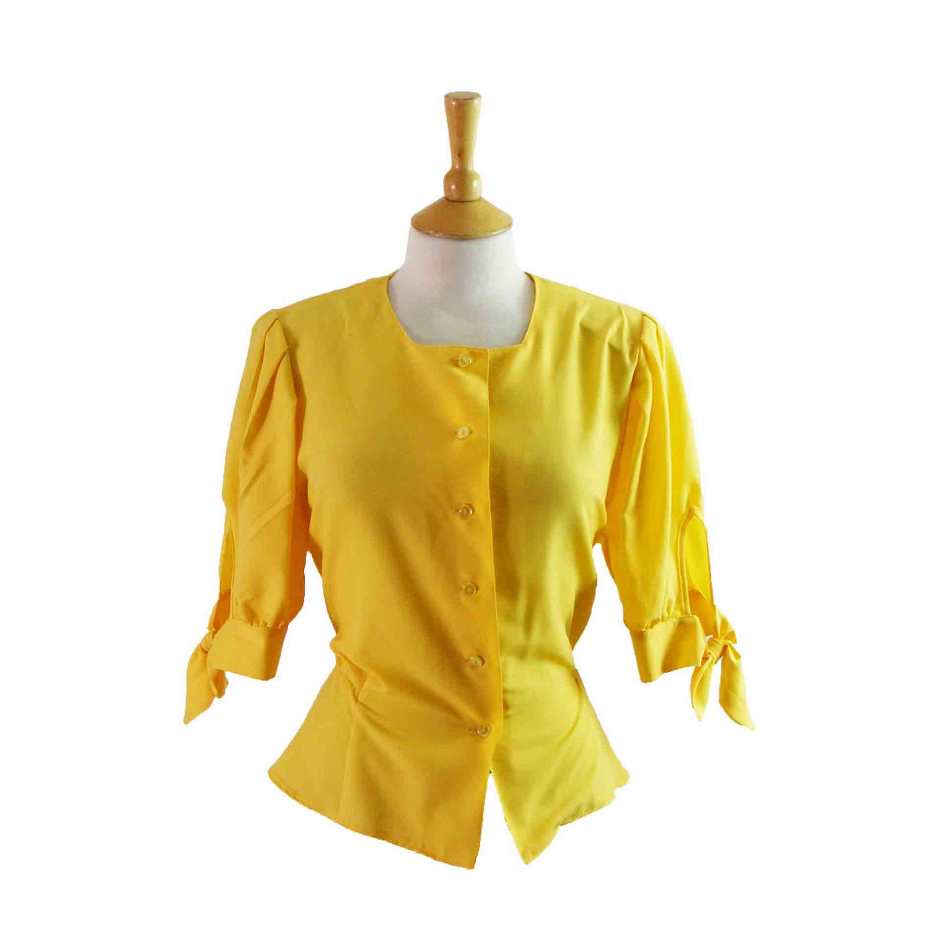 Canary yellow blouse on sale