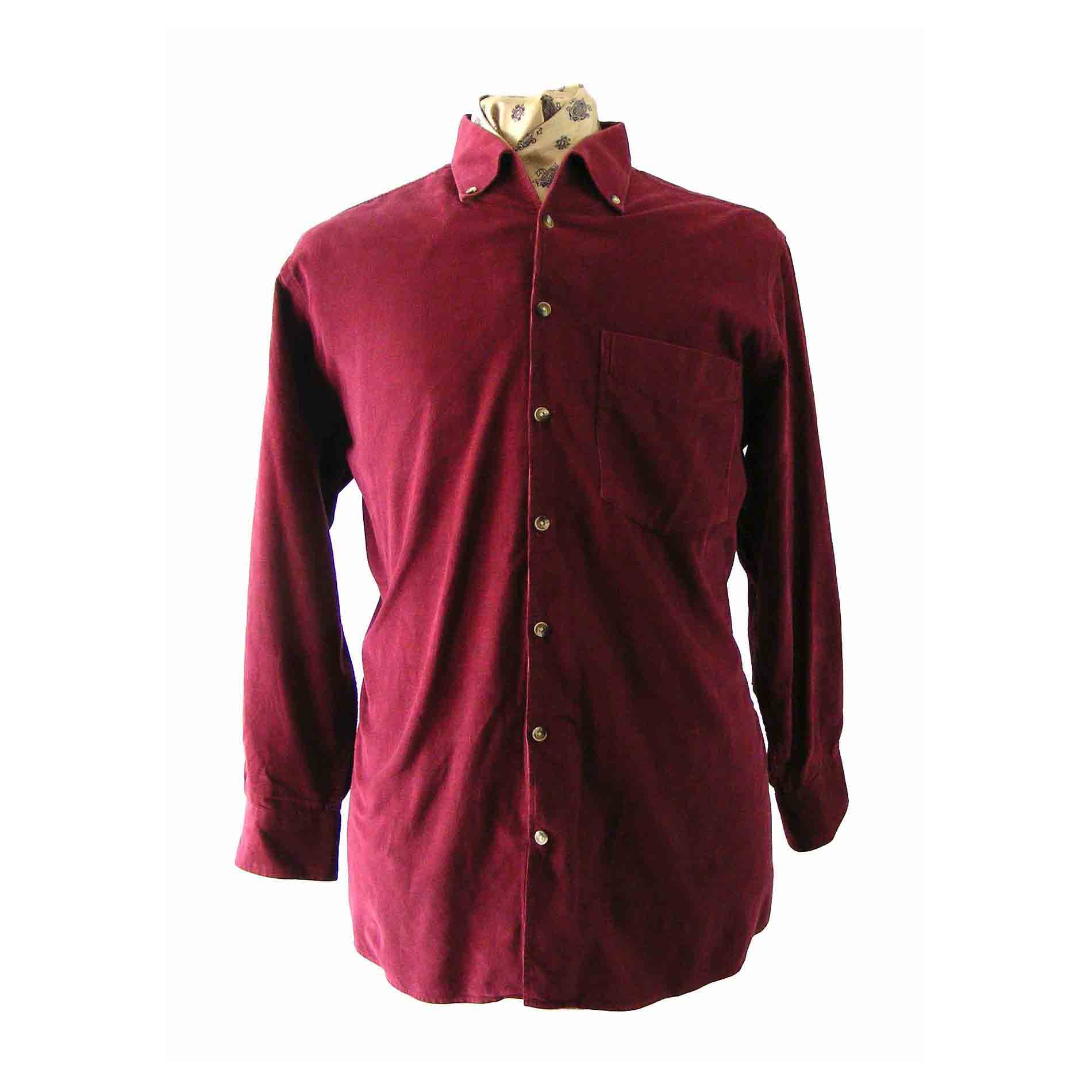 deep red shirt
