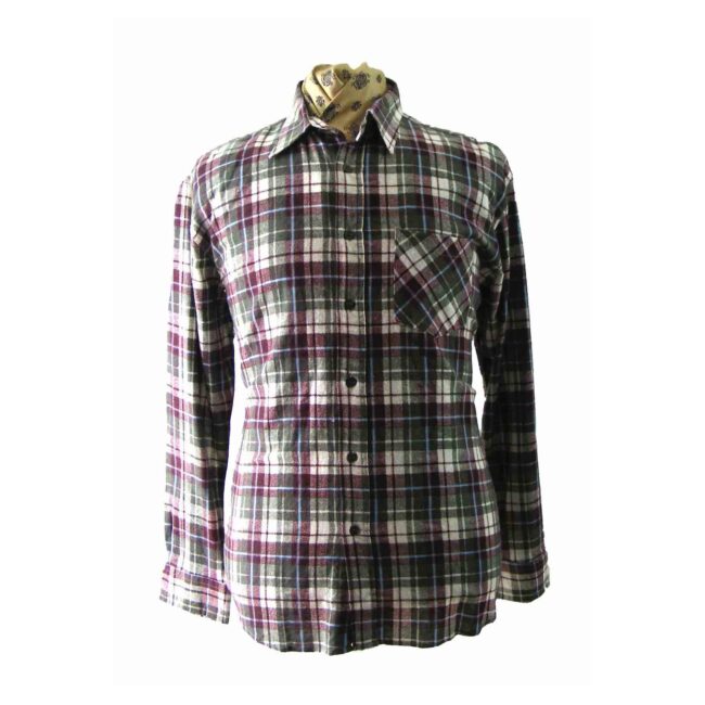 90s Multicoloured Plaid Shirt