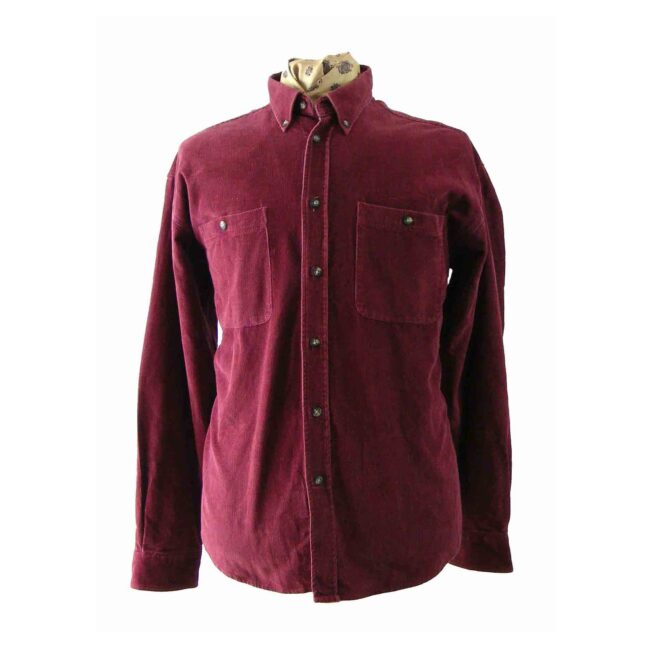 90s Plum Corduroy Shirt