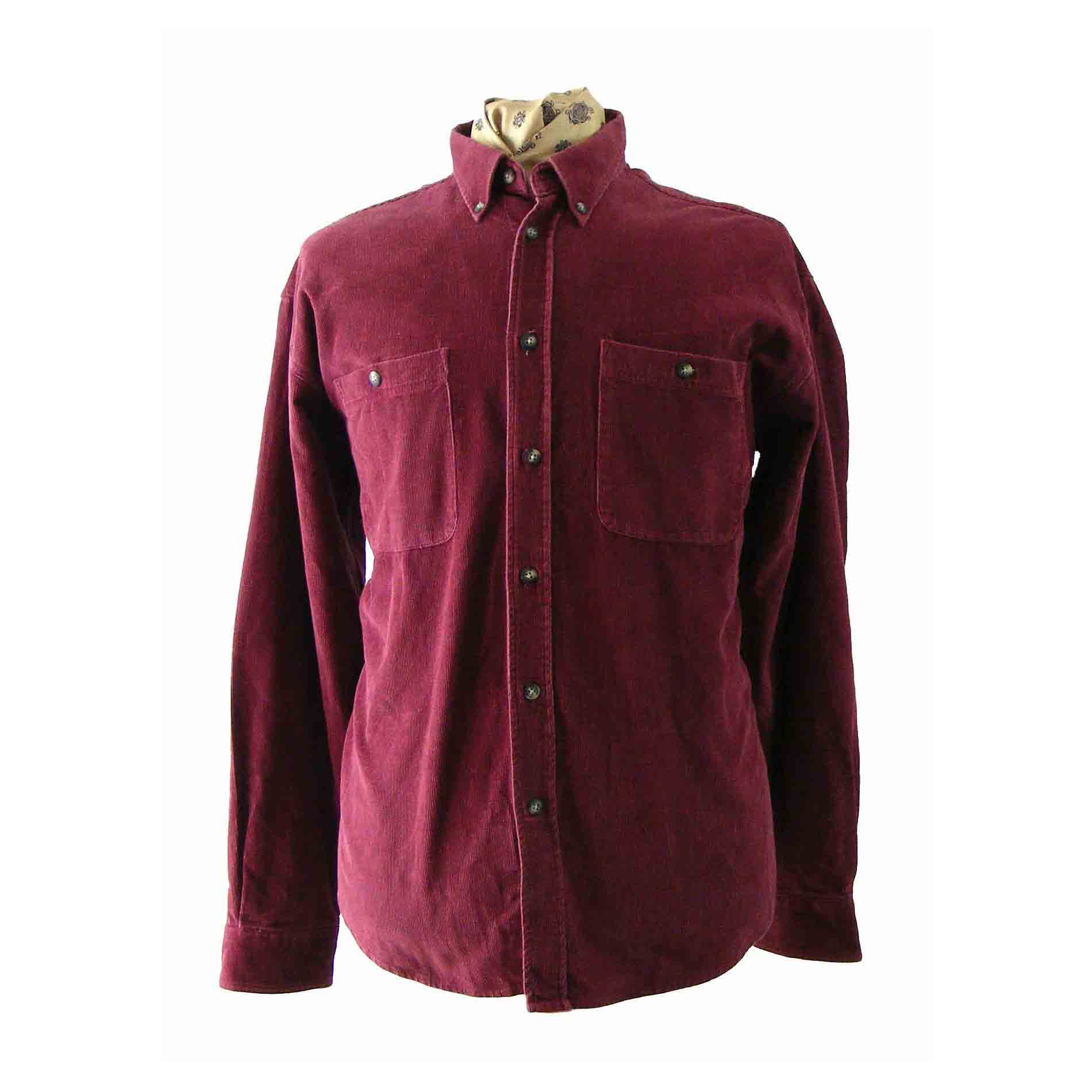 90s Plum Corduroy Shirt