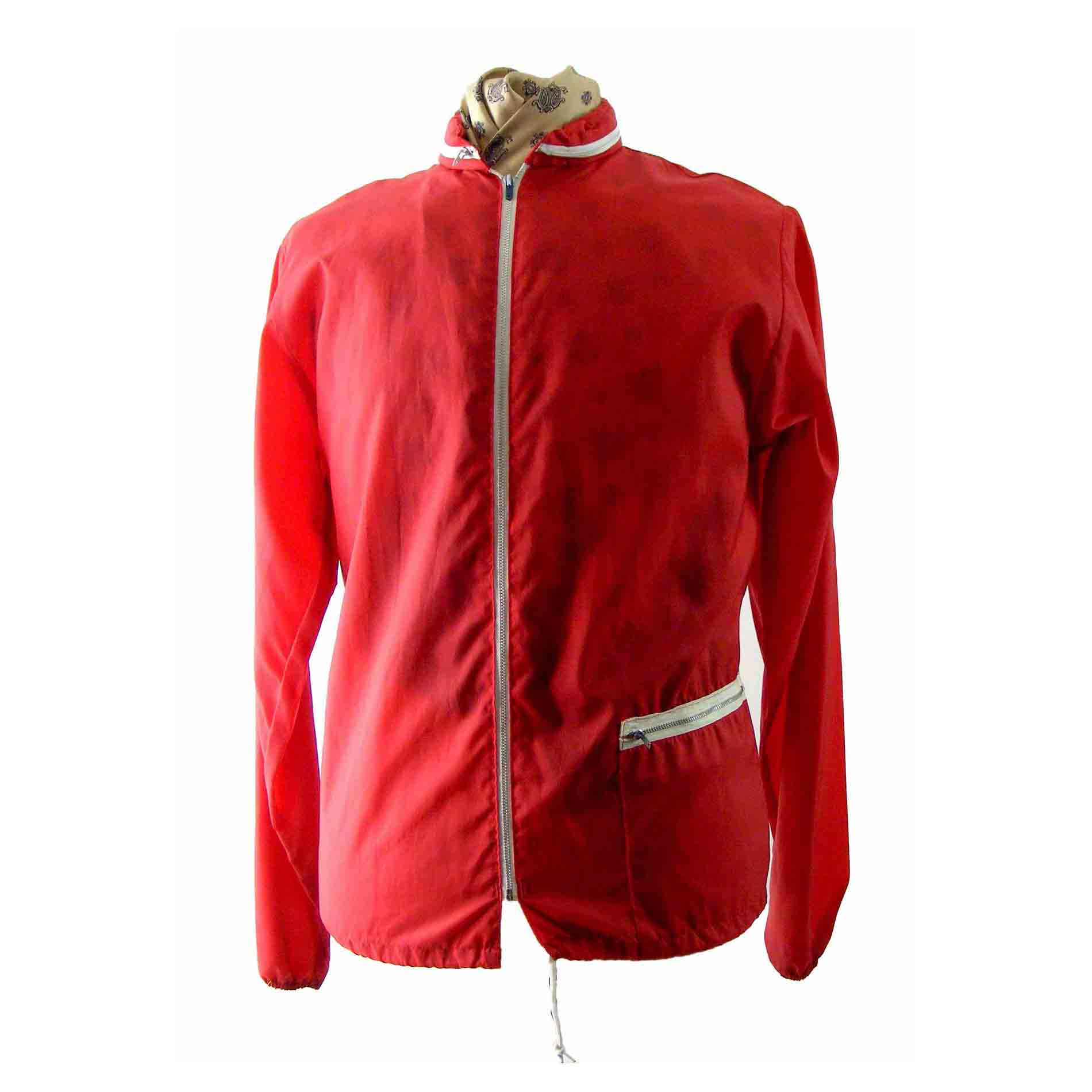 90s Red nylon windbreaker