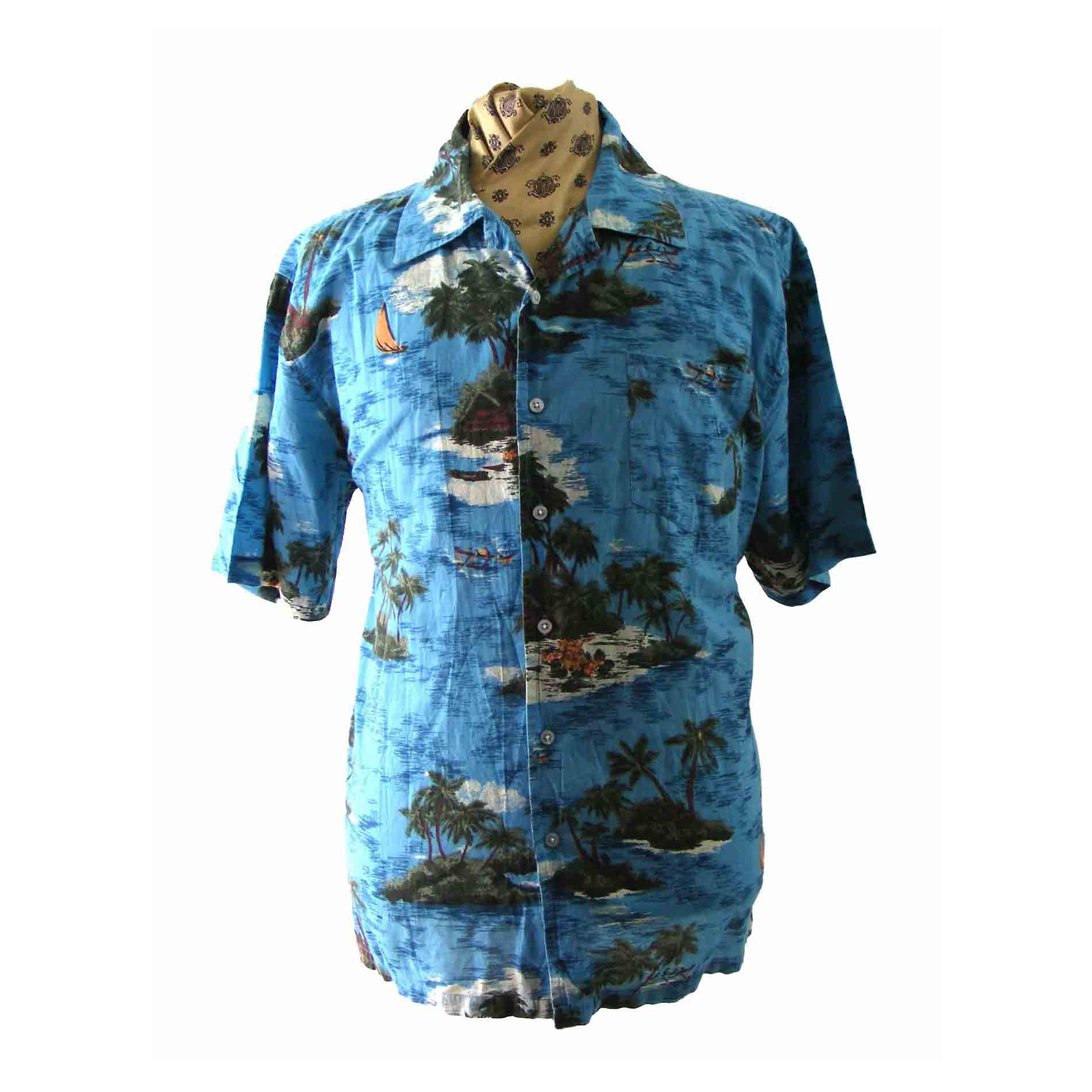 90s Tropical Island Print shirt