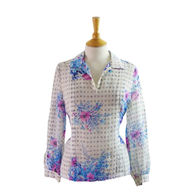 90s_White_Florall_Print_blouse