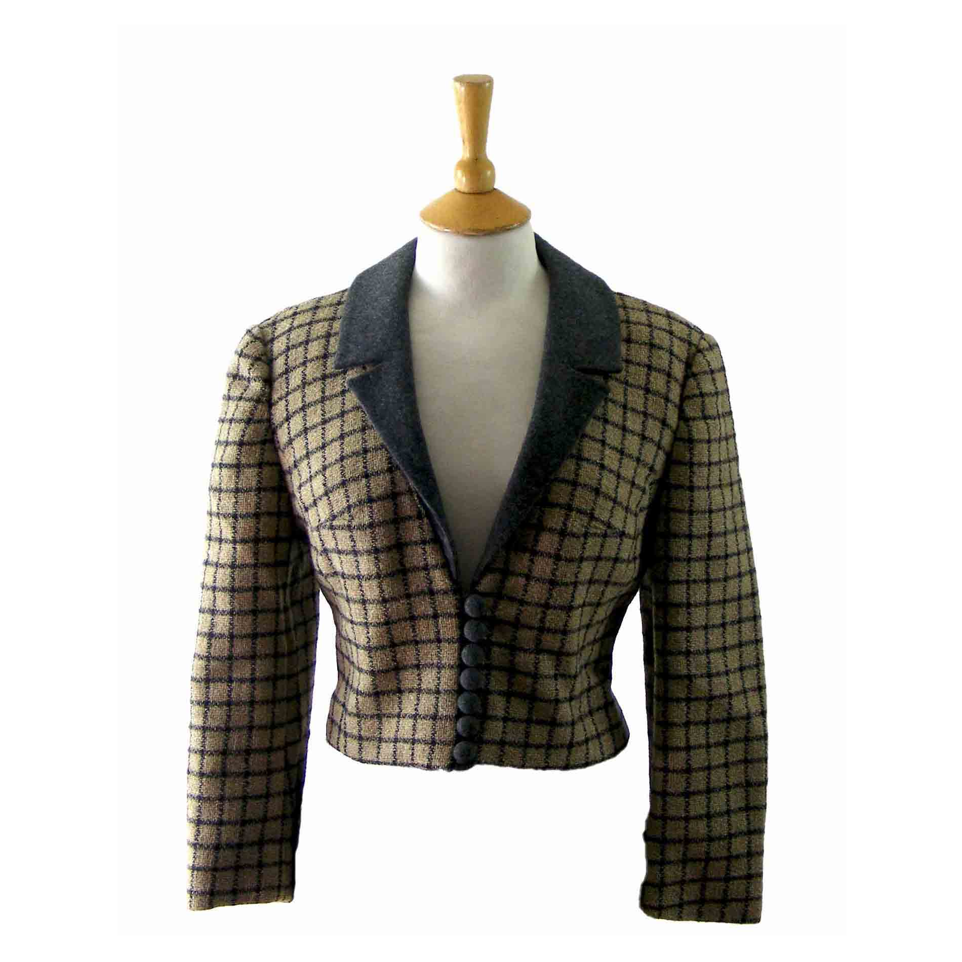 90s Womans Cropped Wool Jacket