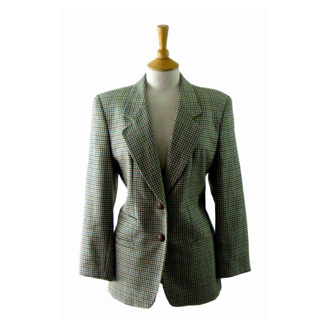 90s Womans Multicoloured Tweed Jacket