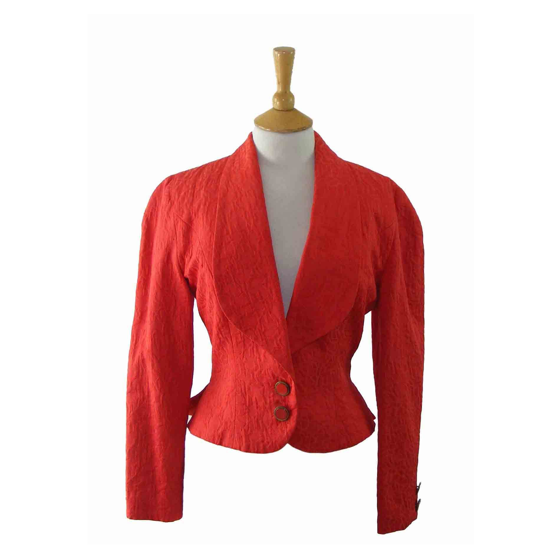 90s Womans Red Cropped Jacket