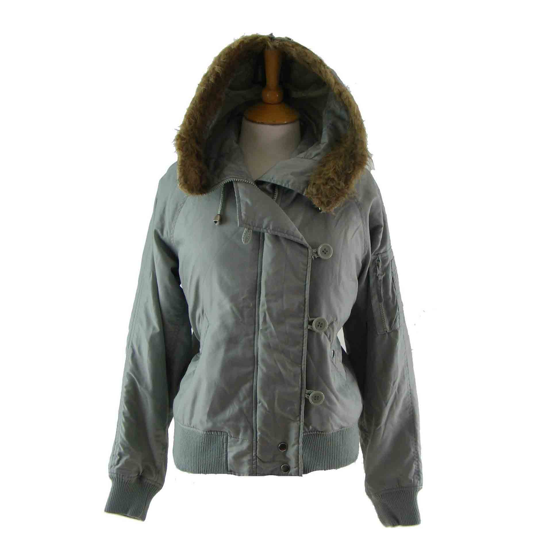 90s ski jacket with fur trim