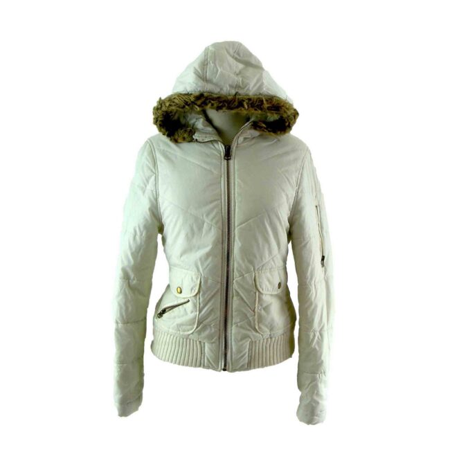 90s white ski jacket