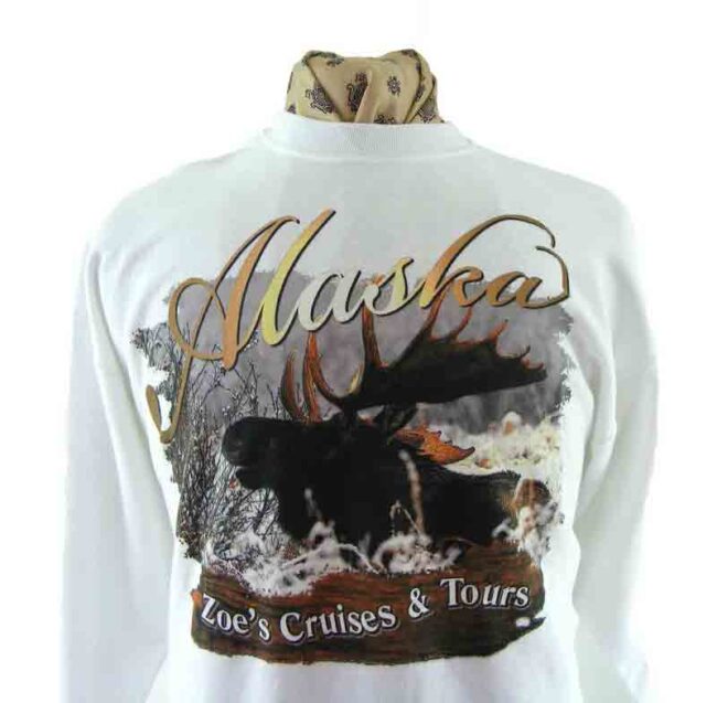 Alaska Moose Print Sweatshirt - Image 2