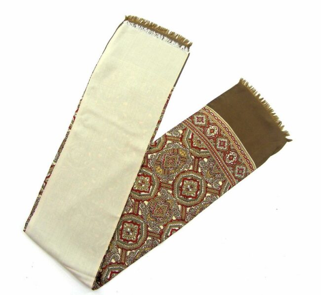 60s Multicoloured Abstract Print Scarf - Image 3
