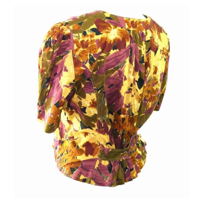 90s Multicolored Floral Print Cropped Top - 12 - Image 2