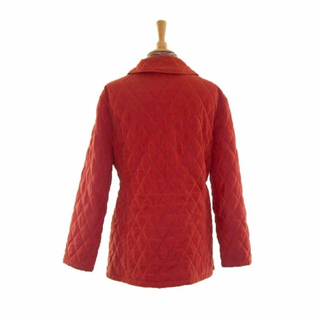 Barbour Ladies Burnt Orange Diamond Quilted Jacket - 16 - Image 3