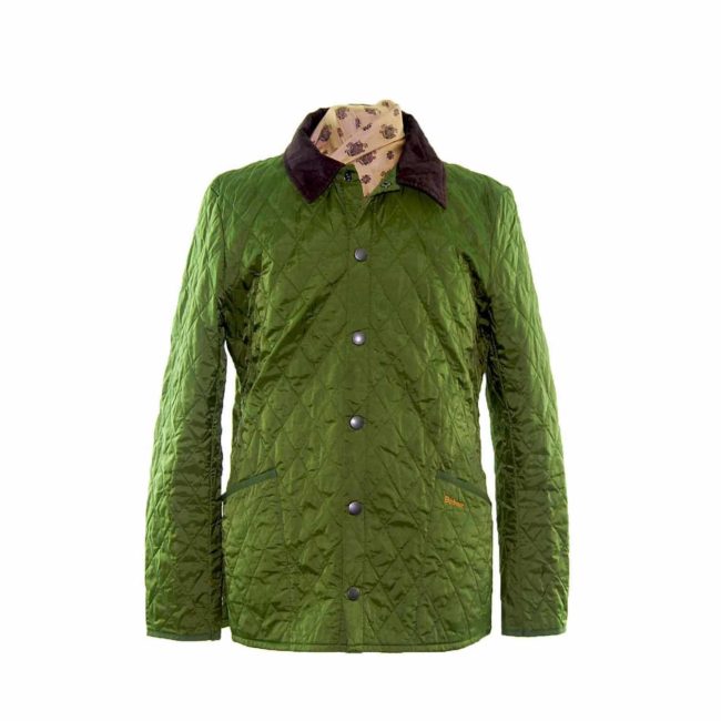 Barbour Mens Green Diamond Quilted Jacket - M