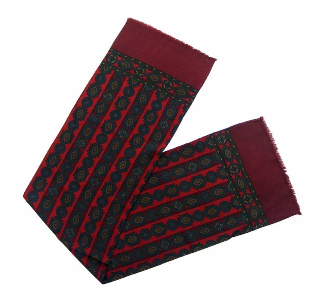 60s Printed Red Scarf - Image 2