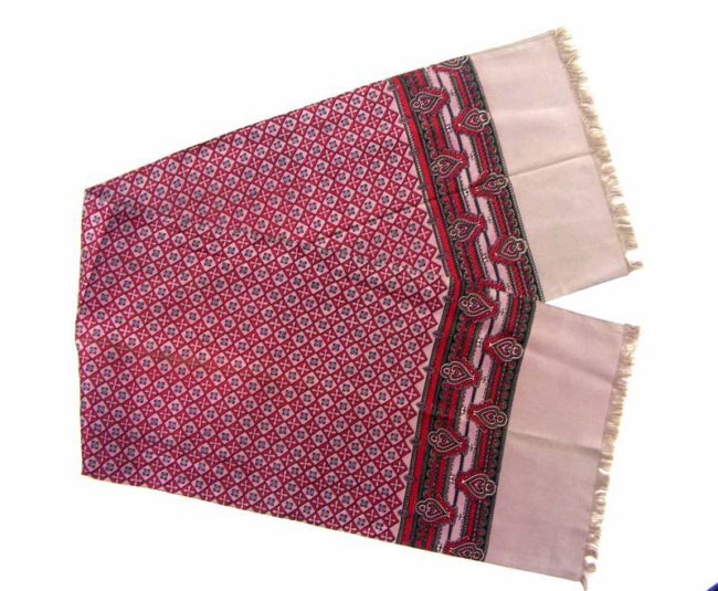 60s Purple Paisley Mens Scarf - Image 2