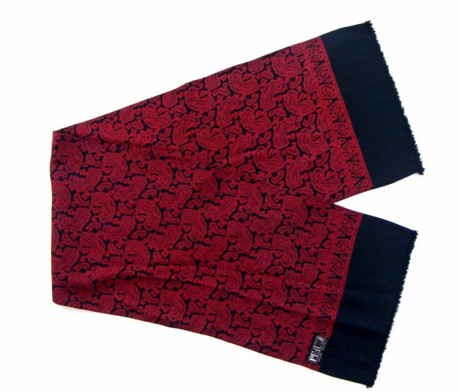 60s Red Paisley Scarf - Image 2