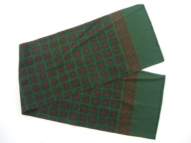 60s Sea Green Printed Scarf - Image 2