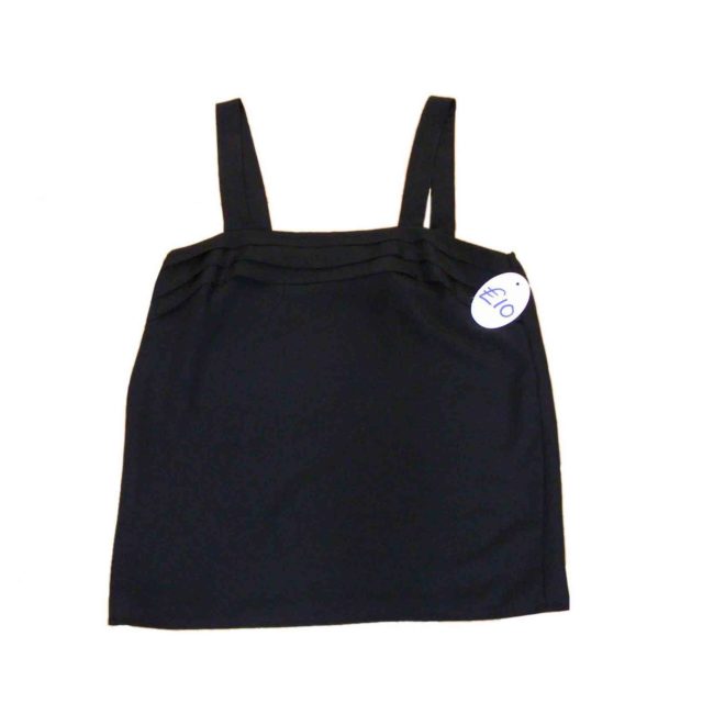 Black pleated camisole top - 8