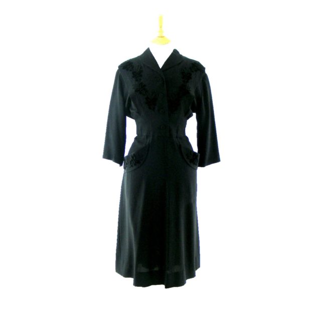 Black 1940s dress
