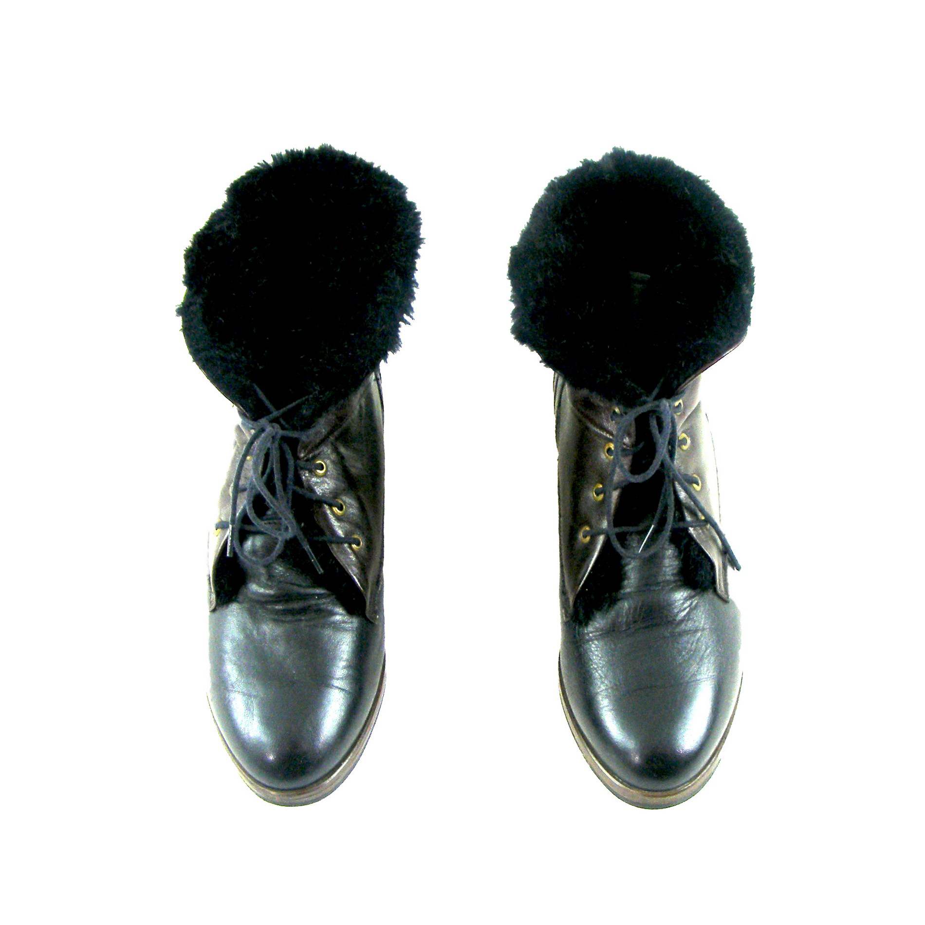 black vintage ankle boots