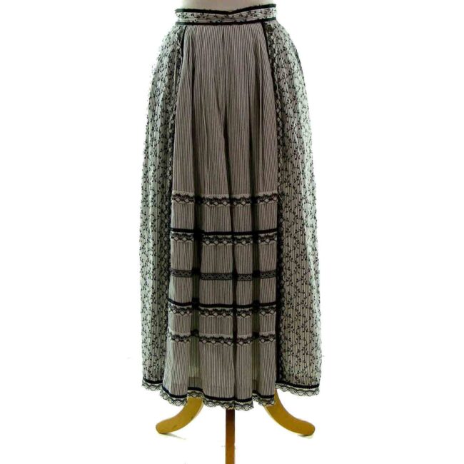 Black and white Dirndl Skirt